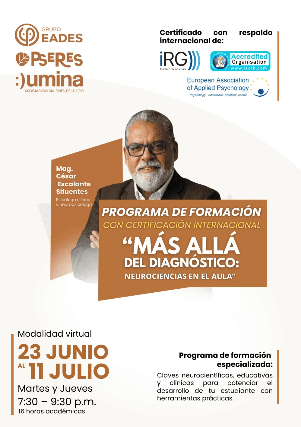 Más allá del Diagnóstico — Formación Especializada Intensiva